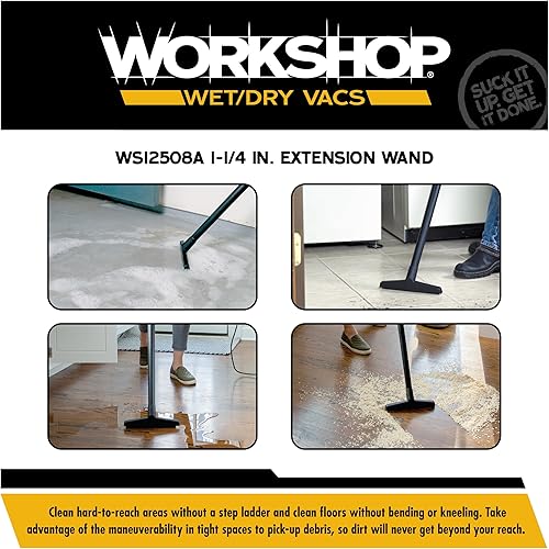 Miniatura 4 de WORKSHOP WetDry Vacs Shop Vacuum Accessories WS12508A - Accesorio de varilla de extensión para aspiradoras en seco y húmedo, se adapta a varitas de