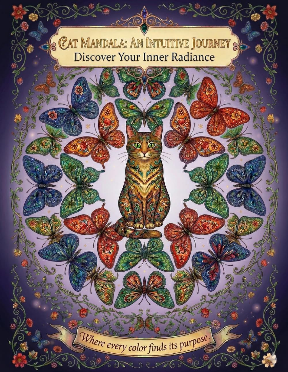 CAT MANDALA: An Intuitive Journey — Discover Your Inner Radiance: An Adult Coloring Book for Mindfulness, Self-Discovery, and Creative Healing
