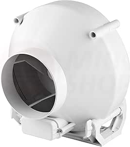 Buisventilator, diameter 200 mm, zwart, kanaalventilator, afvoerlucht, industriële afvoerventilator voor badkamer, keuken