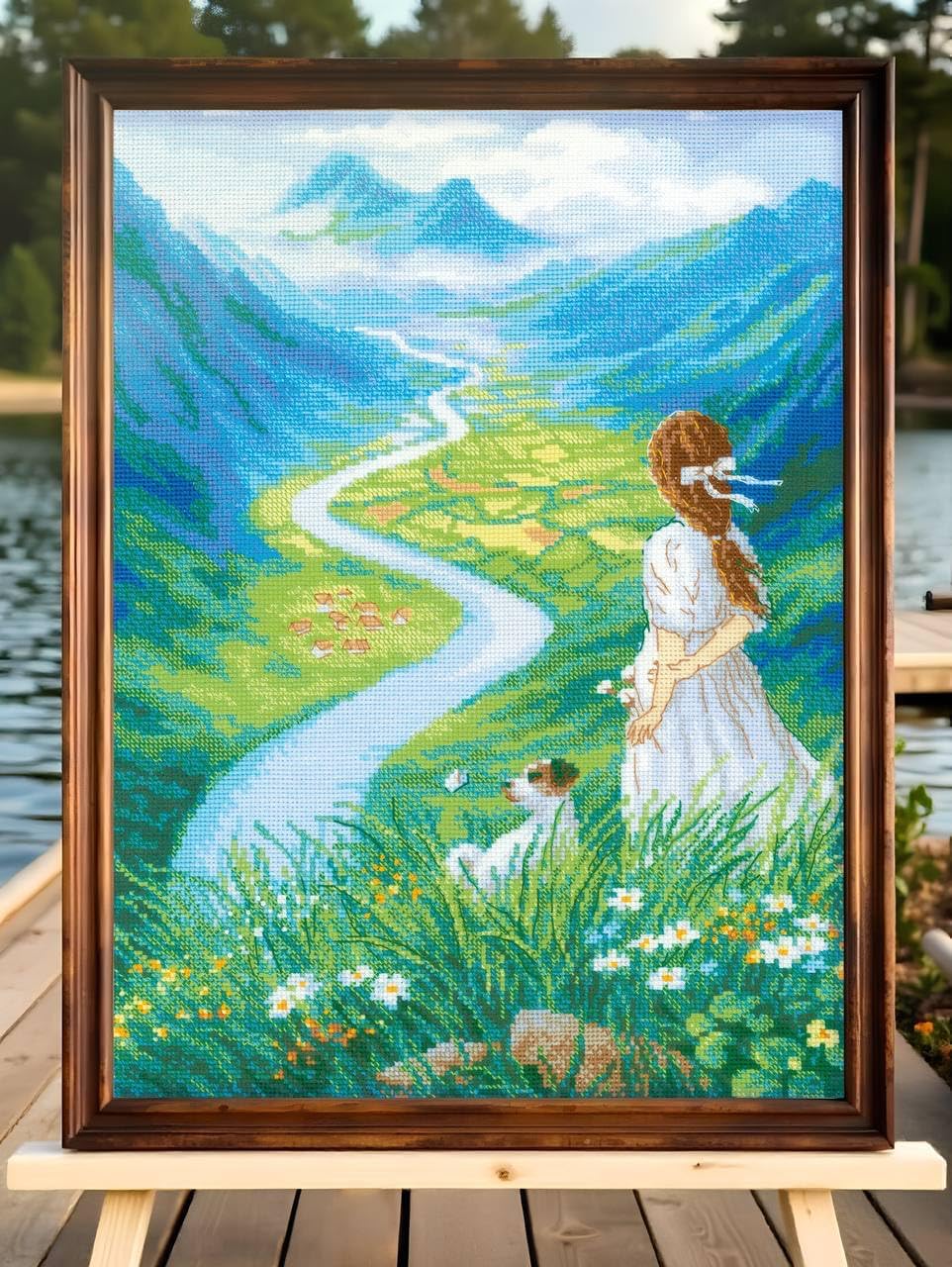 RIOLIS - Where Does the River Flow 2273, Counted Cross Stitch Kit, 11¾" x 15¾", for Beginners & Advanced, Embroidery Set
