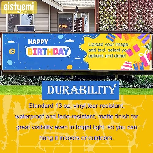Miniatura 3 de Banners y letreros personalizados de vinilo a todo color para fiestas, negocios, cumpleaños, exteriores e interiores (3 x 6 pies)