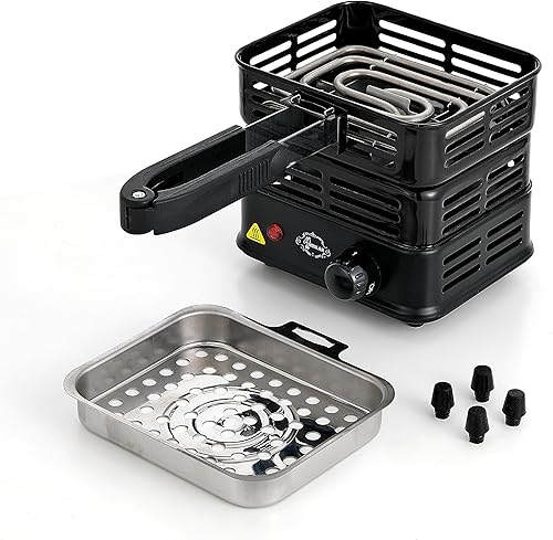 Miniatura 4 de Quemador de carbón multipropósito Turbo Quemador de carbón de arranque de carbón Placa caliente Estufa eléctrica de coco Arrancador de coco 1000W de