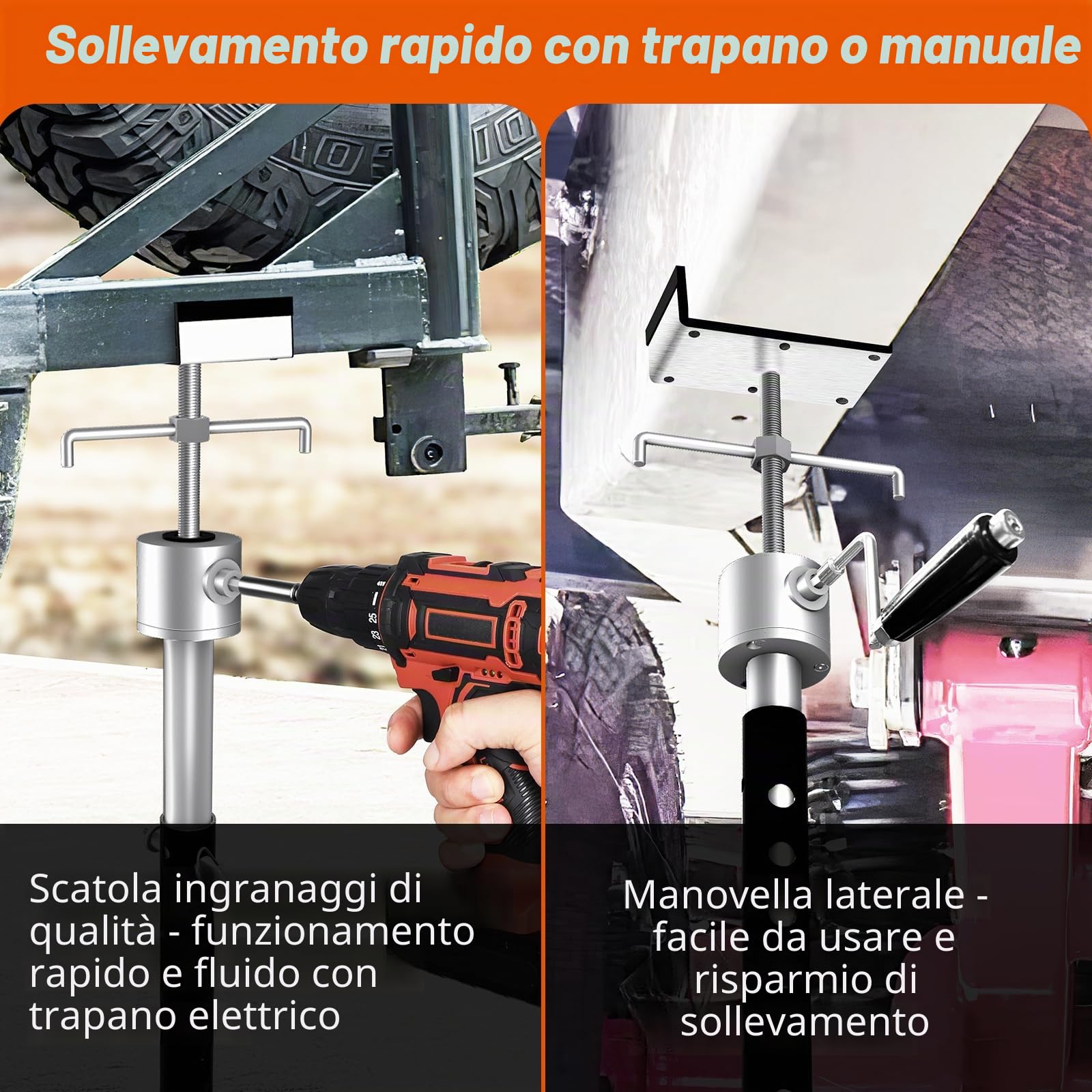 Supporti per Carrozzione RV Slide Out, Stabilizzatore Scorrevole a Sollevamento Rapido per Uso Intenso fino a 5000 libbre di Capacità Ciascun, Set di 2 Stabilizzatori per Carrozza da Viaggio