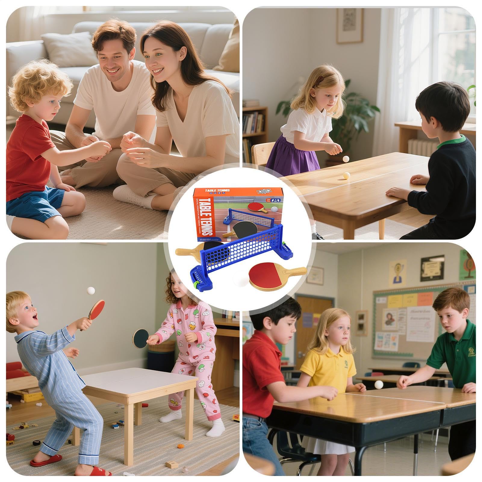 Set Gioco Tennis Tavolo,Gioco Sportivo Con Pallina Da Tavolo | Gioco Interattivo Per Adulti Adolescenti Famiglia Feste Viaggio Casa Scuola Compleanno Intrattenimento Indoor