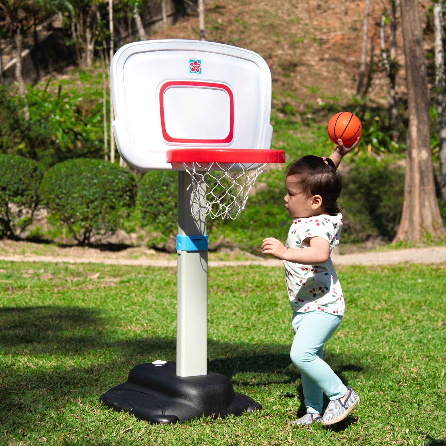 Grow’n Up® Basketball Stand, Sturdy & Durable, Kids Shoot Hoops, Basketball Games, Easy Assembly, Adjustable Heights, Ages 1.5+ image 4