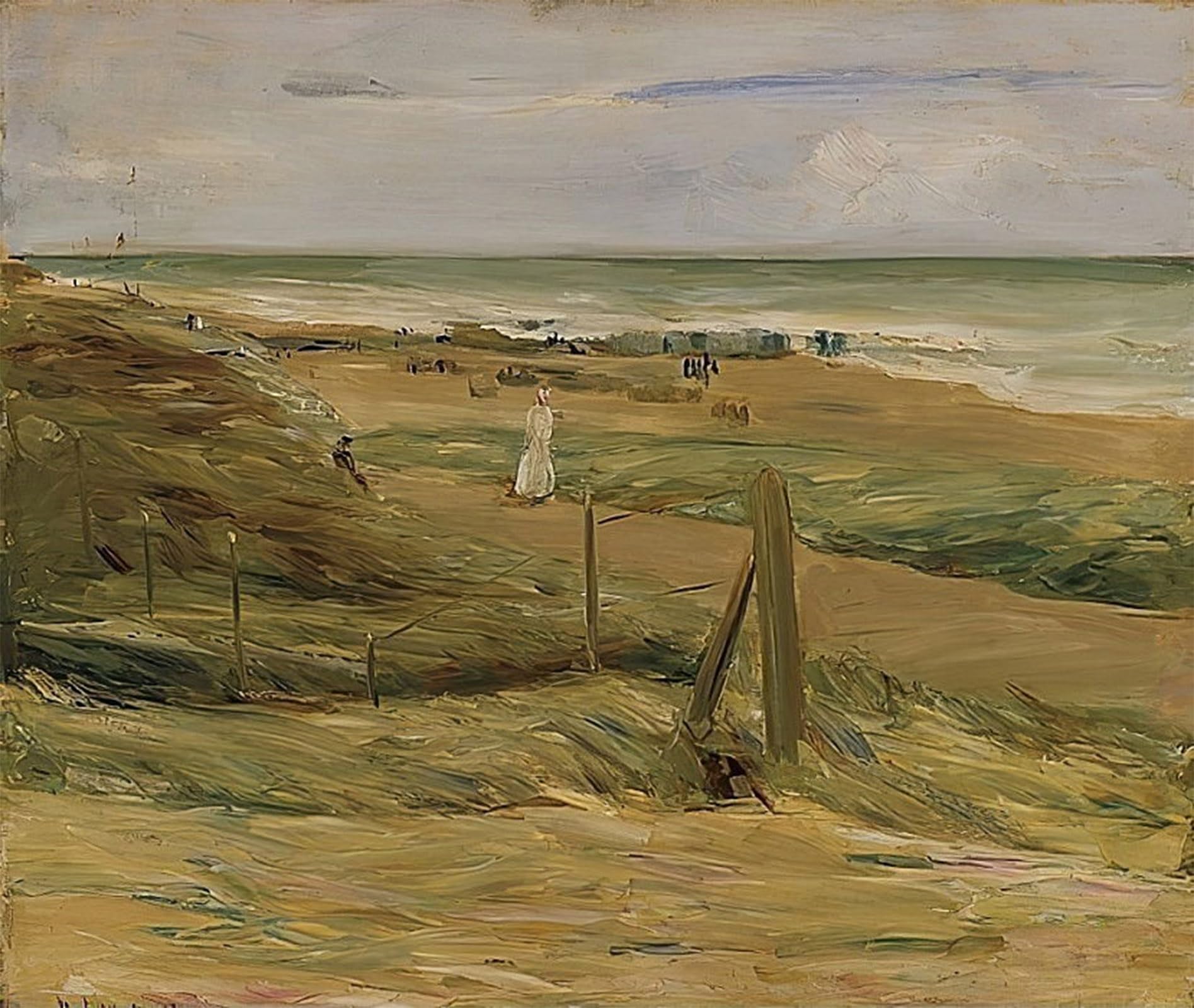 ARTXLXXBN Famous Painting Canvas Artwork Graffiti Print Promenade in the Dunes at Noordwijk by Max Liebermann Portrait Canvas Image for Home Decor 60x90cm