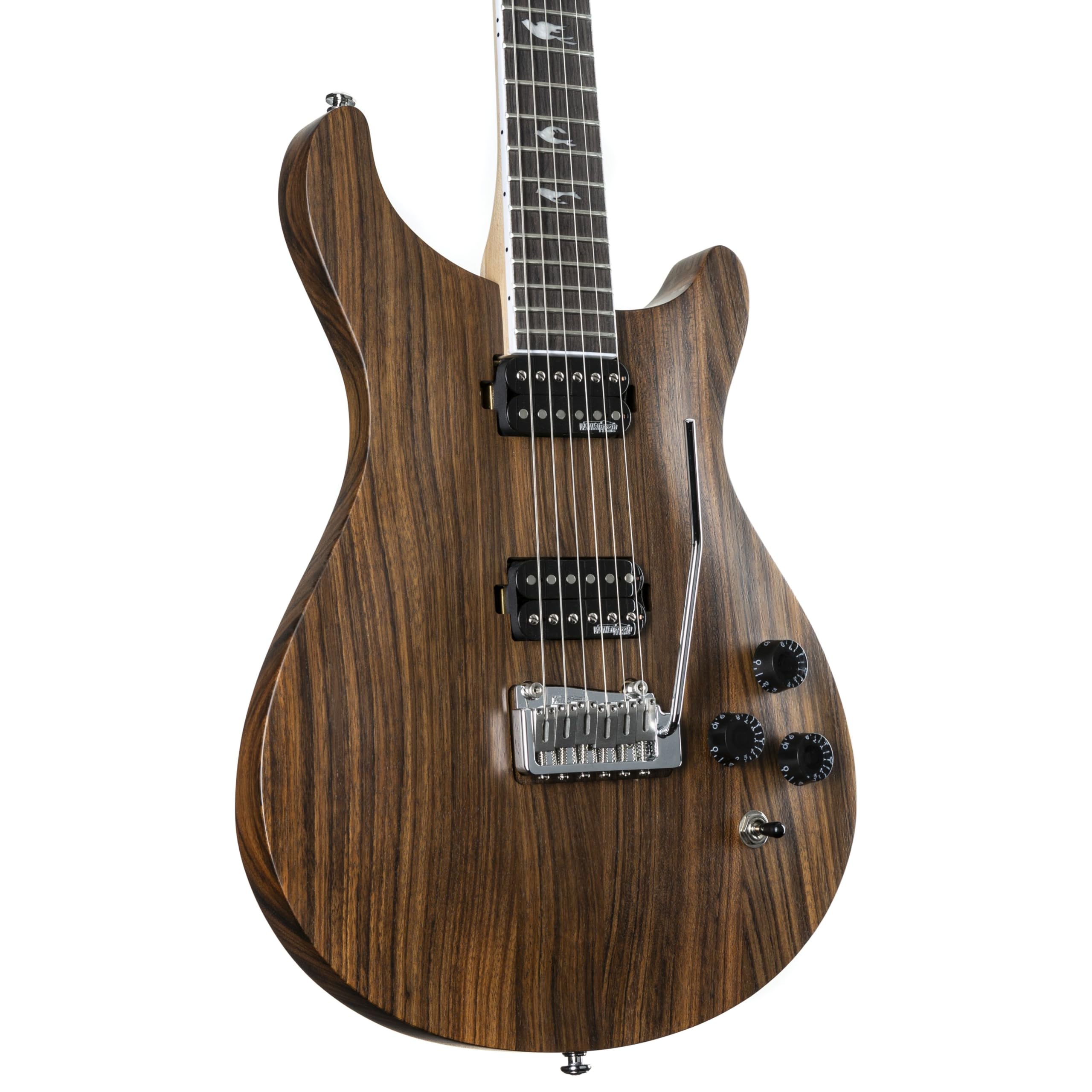 J & D Duke-20 Natural E-Gitarre, Duke Series, Ovangkol Korpus, Ahorn Hals, Wilkinson Humbucker, Wilkinson WVP Knife Edge Vibrato, Satin Finish, Geeignet für Einsteiger