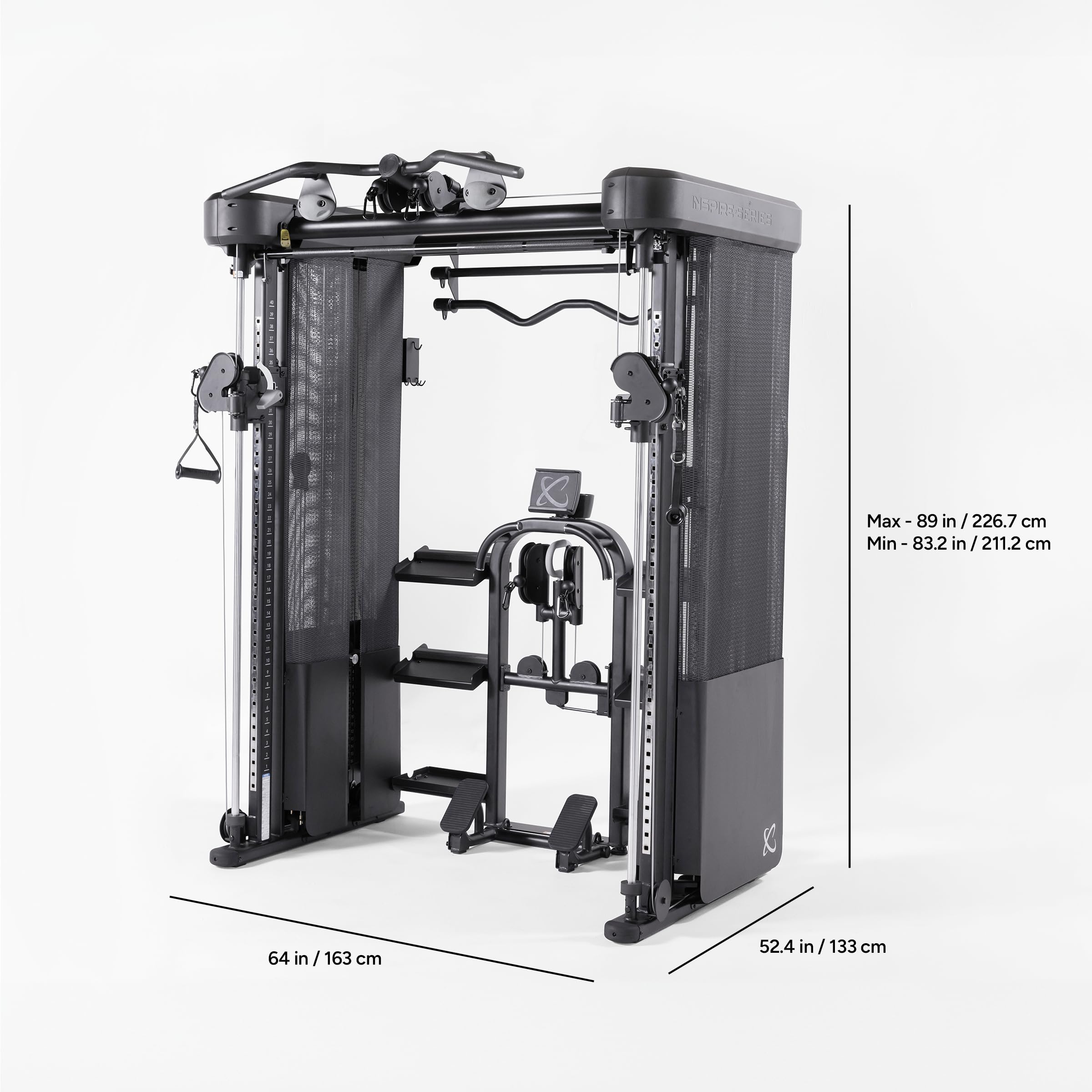 Inspire Series FT2 PRO Smith Funktionstrainer, Premium Gym, max. 159 kg auf Smith Bar – optionale Bank oder voll beladenes Paket mit Bank, Preacher Curl und Beinstrecker/Curl
