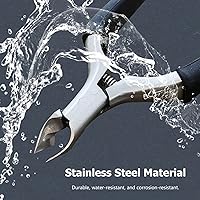 Vista 5 de Cortadora de cutículas, pinza de cutícula de 3/4 de mandíbula extremadamente afilada, herramientas profesionales para recortar cutículas de uñas