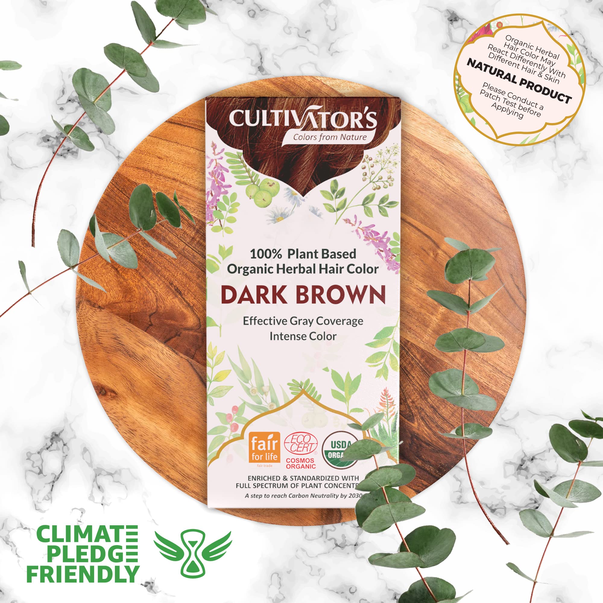 Amazon.com: Cultivator's Organic Herbal Hair Colour - Dark Brown 100g :  Beauty & Personal Care