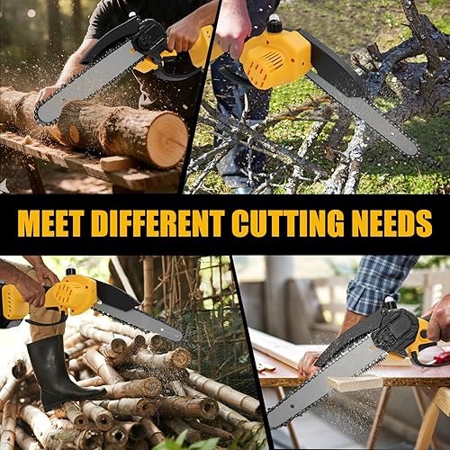 Miniatura 7 de Motosierra inalámbrica para batería Dewalt de 20 V, mini motosierra sin escobillas con bloqueo de seguridad, sierra de cadena de 8 pulgadas para