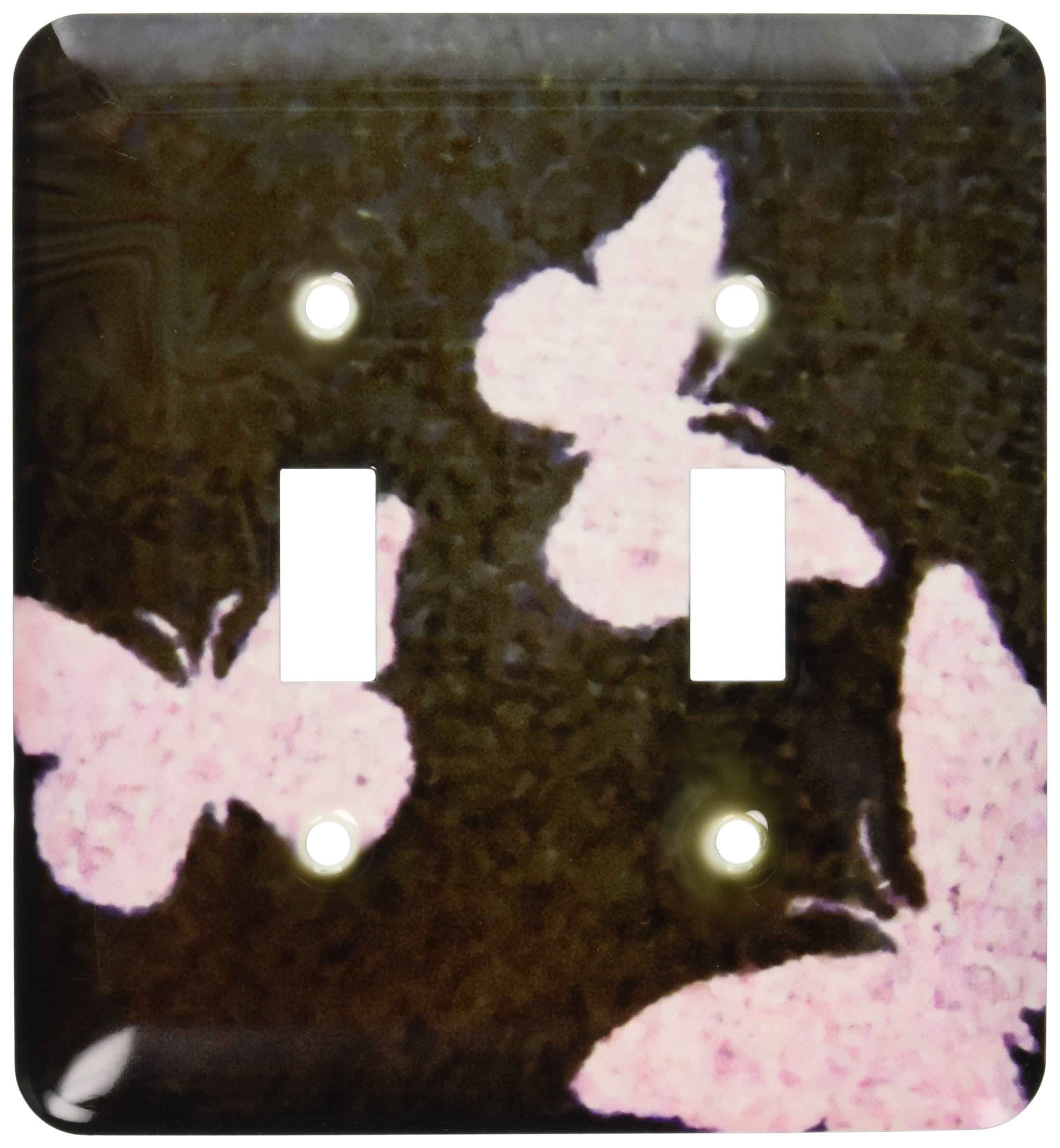 3dRose LLC lsp_22171_2 Glamorous Butterflies Double Toggle Switch