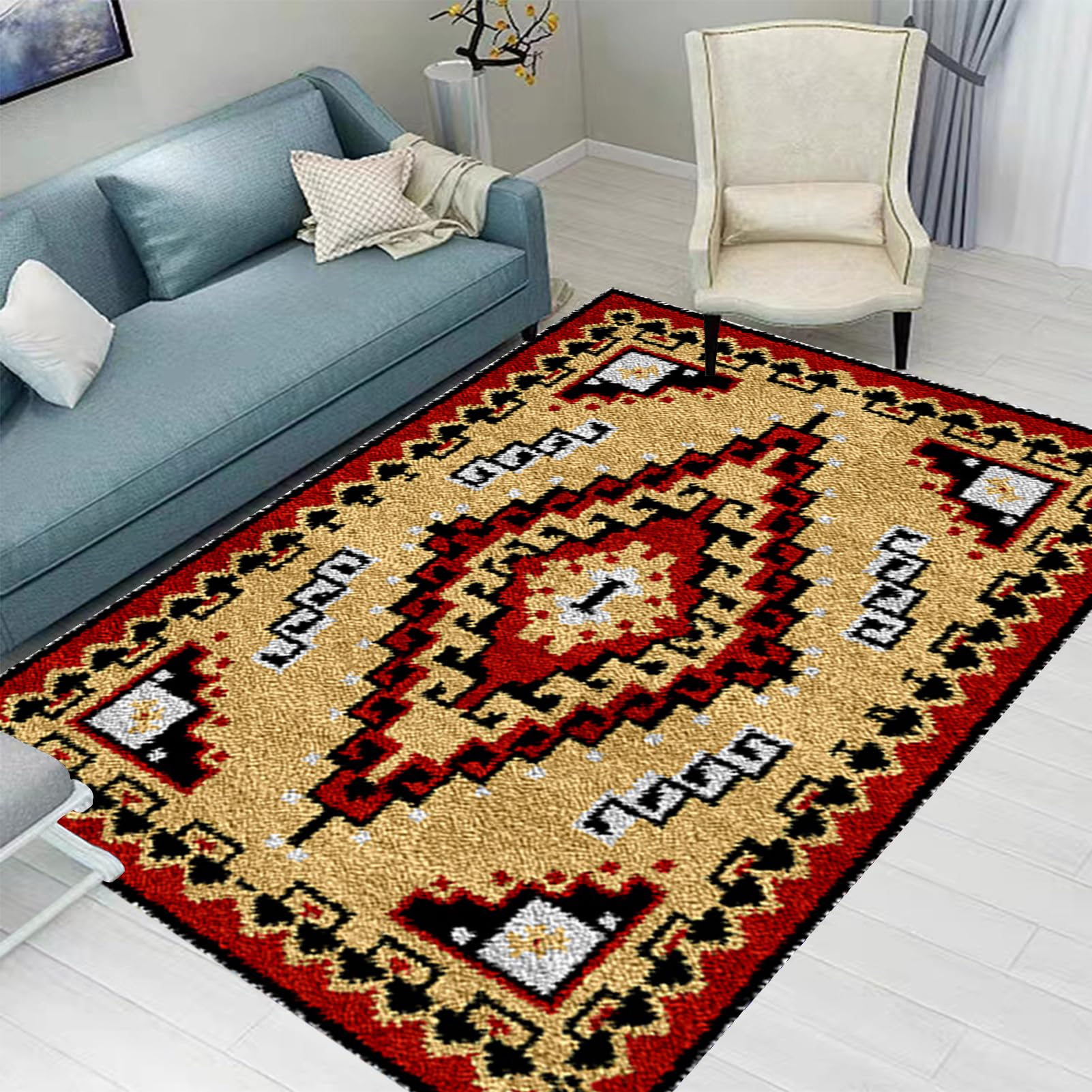 Kit De Crochet Débutant Kits Tapis Au Point Noue : Kit Tapis Au Point Nouu00e9 Vervaco,Cheval, Kit Loupe Pour Broderie