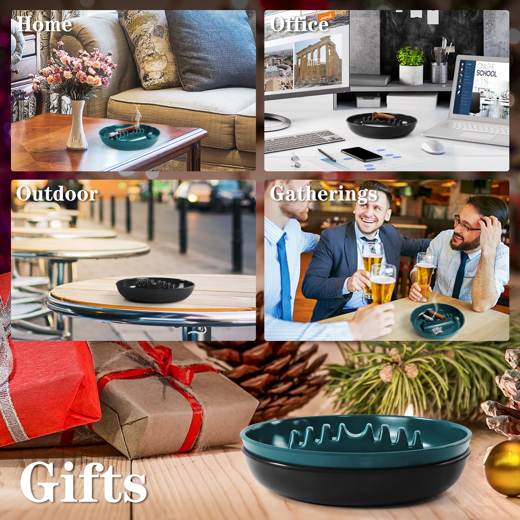 VIKING アッシュトレイ 黒 ブラック 大サイズ 小サイズ 2個セット! バイキング VIKING