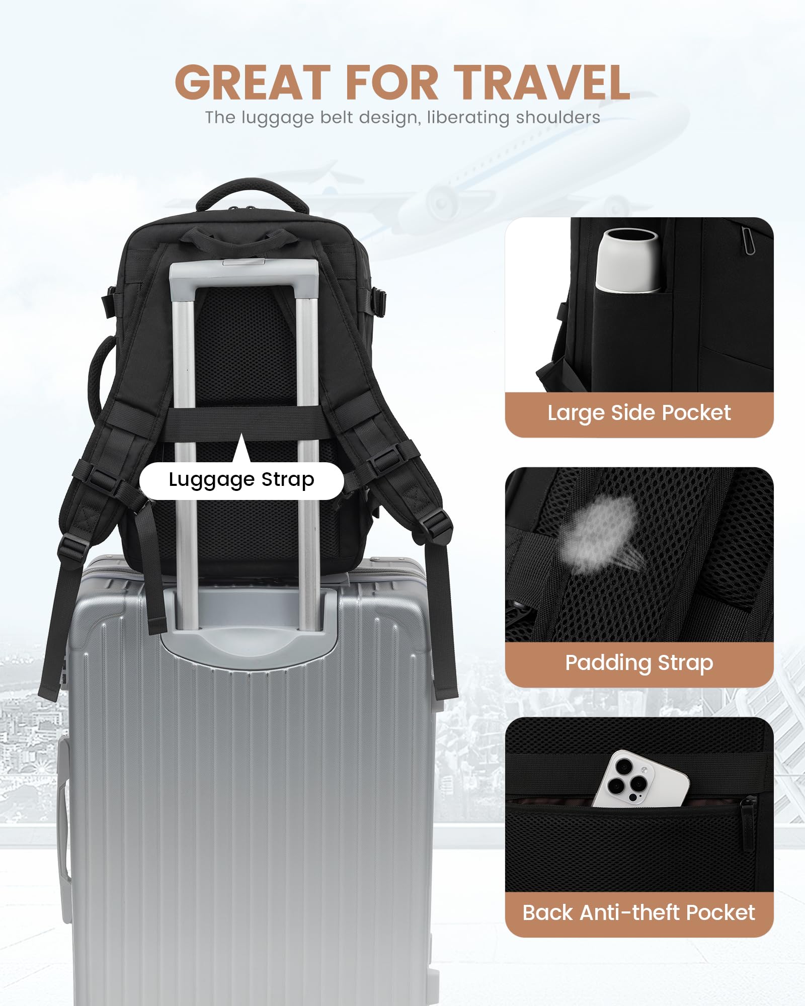 Sac De Luxe Bagages Cabine 40x20x25 Pour Ryanair Sac A Dos Voyage Cabine Avion Sac à Dos Sac Chanel 19