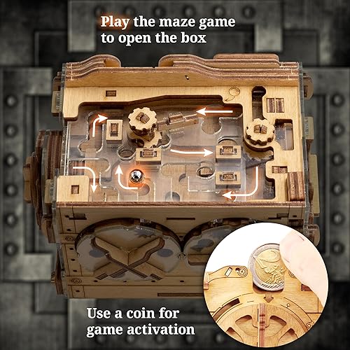 Miniatura 3 de iDventure A-Maze-ing Safe  Caja de rompecabezas de dinero con canicas  Embalaje de regalo complicado  Rompecabezas 3D para adultos  Juego de Escape