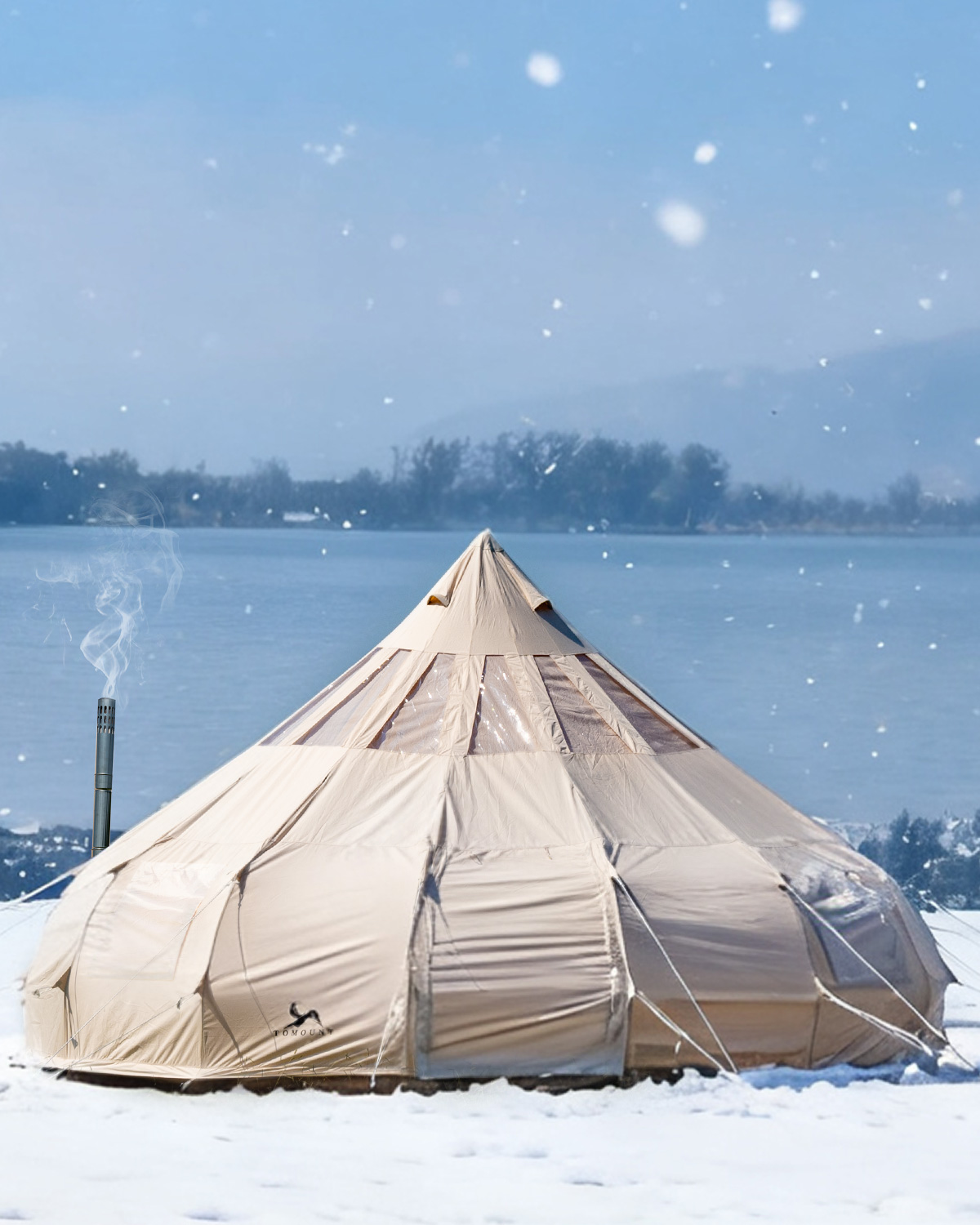 Amazon.com : TOMOUNT Canvas Tent with Rainfly with Stove Jack Bell