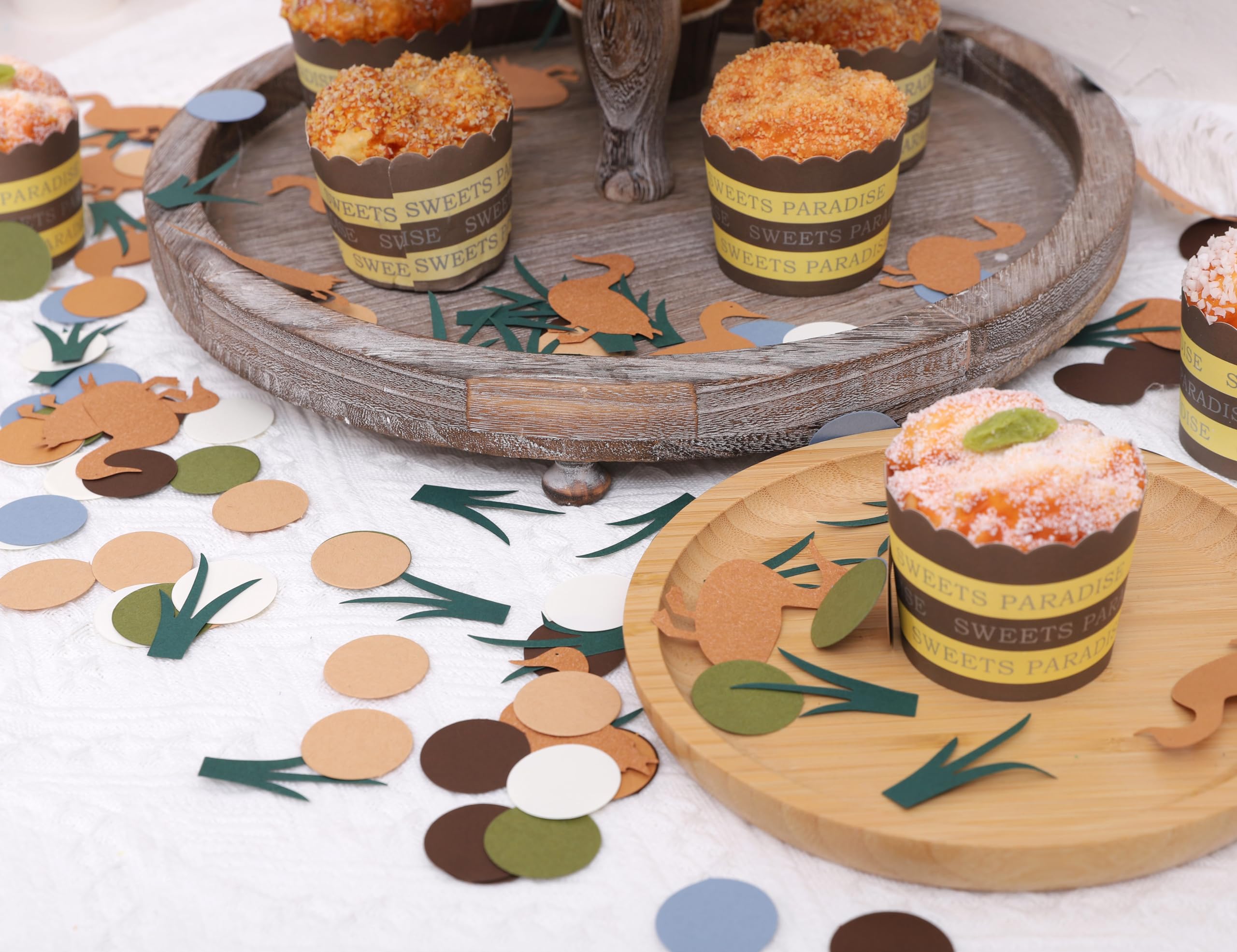 Sursurprise Duck Hunting Party Decorations, 16pcs Duck Cupcake Toppers  Wooden, Mallard Duck Birthday Baby Shower Decorations, image size:2560x1970