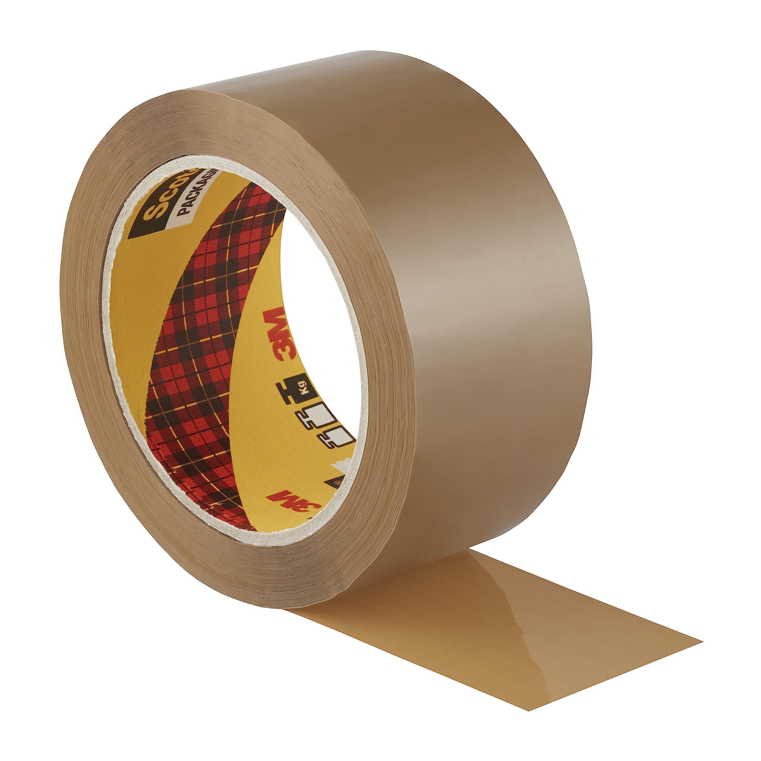 Scotch Ruban Adhésif pour Emballage de Cartons, 3 Rouleaux de Ruban d'Emballage Robuste, 50 mm x 66 m, Marron - Idéal pour la Fermeture de Colis et des Boîtes d'Expédition (Lot de 2)