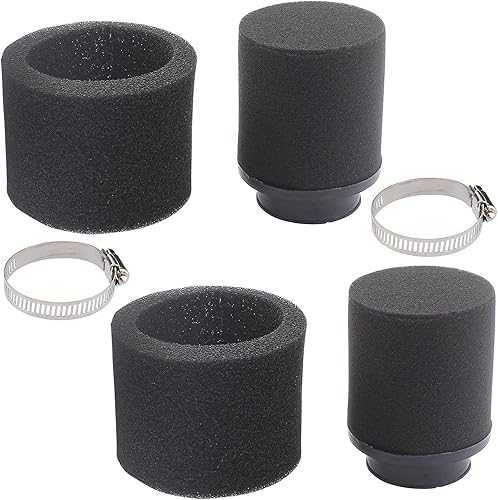 Miniatura 2 de 2 unidades universales de 1.890 in 1.929 in 1.969 in negro doble espuma limpiador de filtro de rendimiento para 50cc - 90cc 110cc 125cc motocicleta