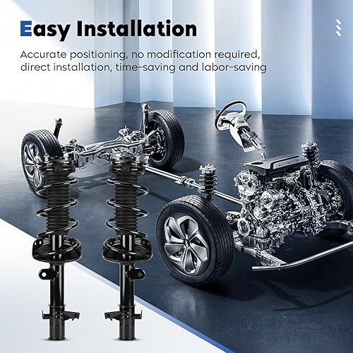 Miniatura 7 de Conjunto completo de puntales delanteros con amortiguador de resorte helicoidal compatible con Honda CR-V 2007-2014, reemplazo 272492 272491