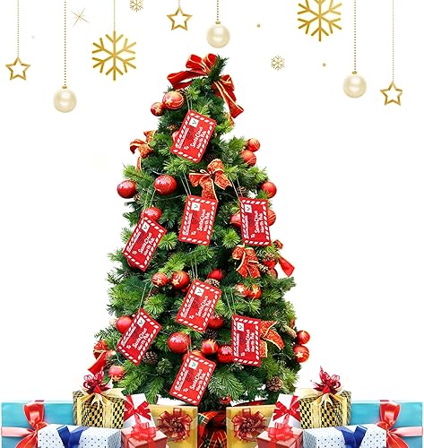 Miniatura 2 de Sucrain Sobres de fieltro de Navidad con texto en inglés "Carta a Santa Claus", bolsa bordada, adorno para árbol de Navidad (20)