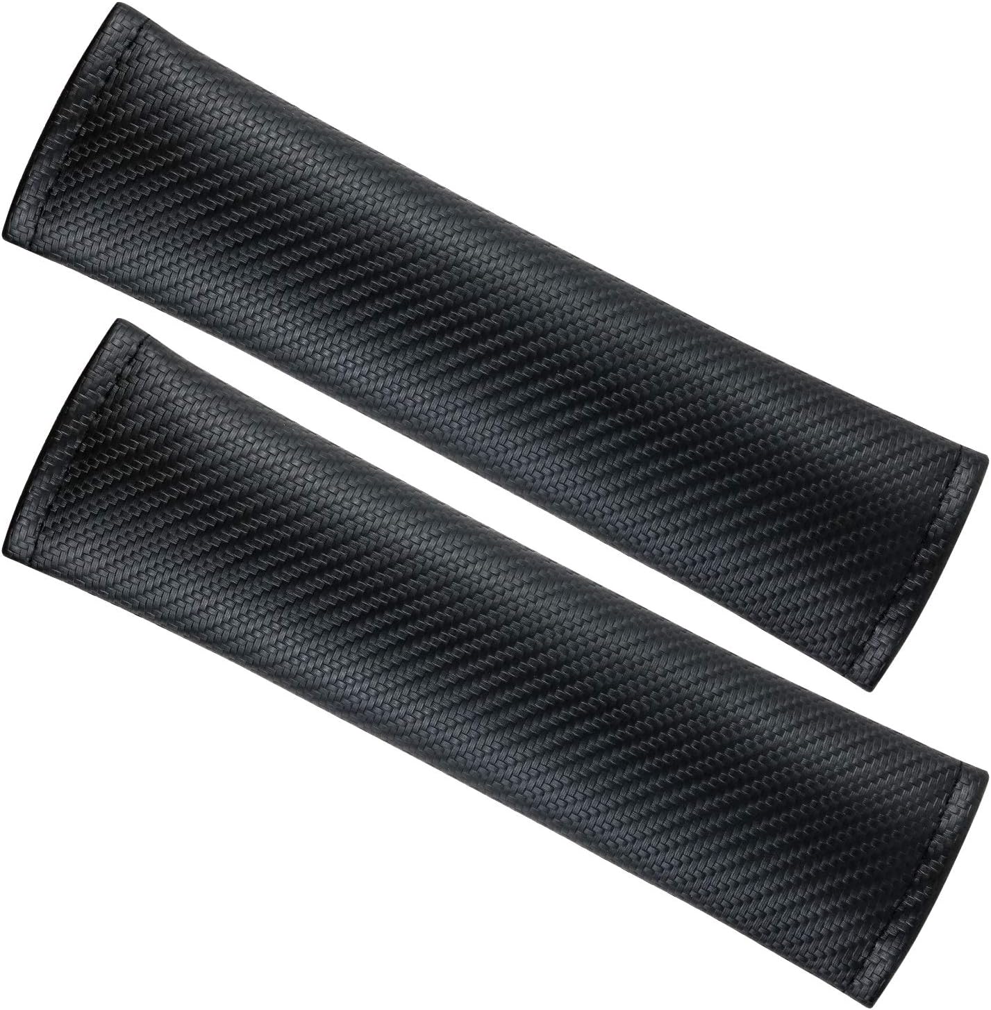 Universal Car Safety Seat Belt Pads Cover with Soft Carbon Fiber Auto Seatbelt Shoulder Strap Covers Harness Pad For Car Soft Comfort Protect Neck Rubbing Compatible with All Car Black(2 Pack)