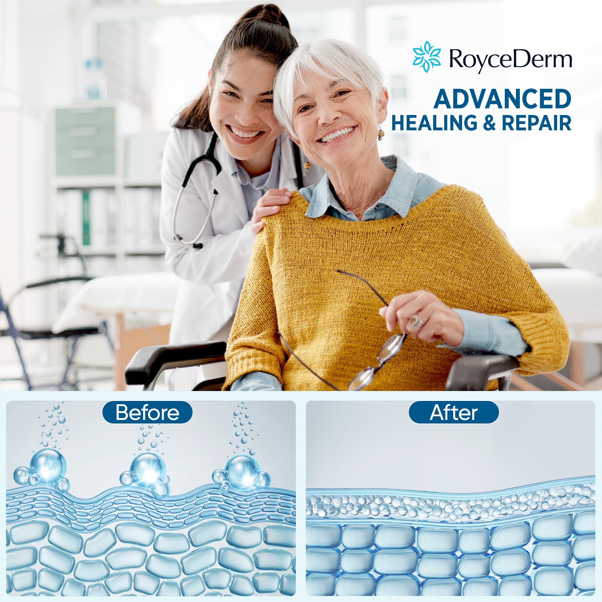 Roycederm Bed and Pressure Sore Treatment Cream: Fast Skin Healing Cream - Infection Protection for Bed Sores, Pressure Sores, Blisters, Cuts, Burns - for Bedridden, Elderly and Amputees — Amazon image 4