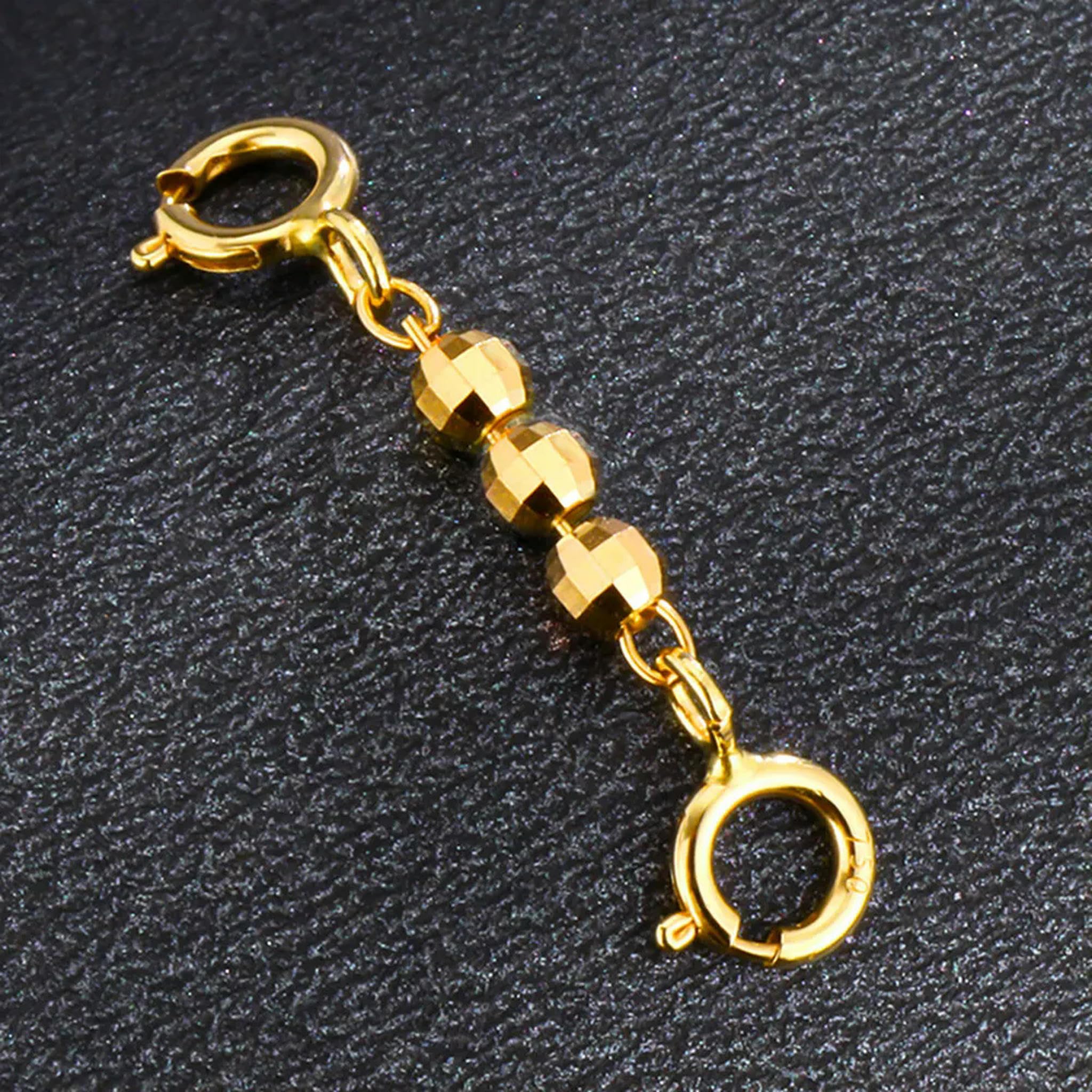 Fermoir à Ressort Double en Or Jaune Pur 18 carats pour Bracelet ou Collier