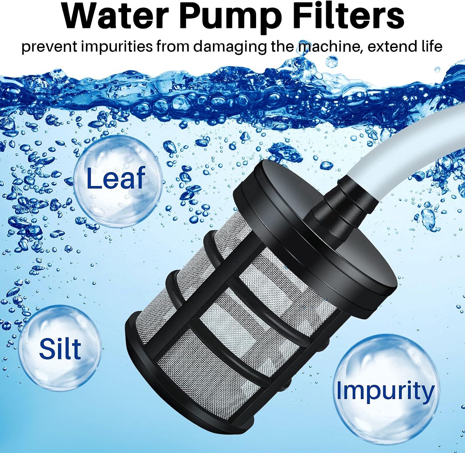 Tondiamo 4 Pieces Household Hose Filter Water Pump Sediment Filter 3/8"1/2" image 5