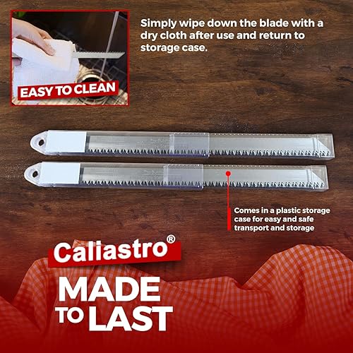 Miniatura 8 de Hojas de sierra de corte de hueso de carne congelada de acero inoxidable de 12 pulgadas para sierras recíprocas y Sawzall, paquete de 5 Caliastro