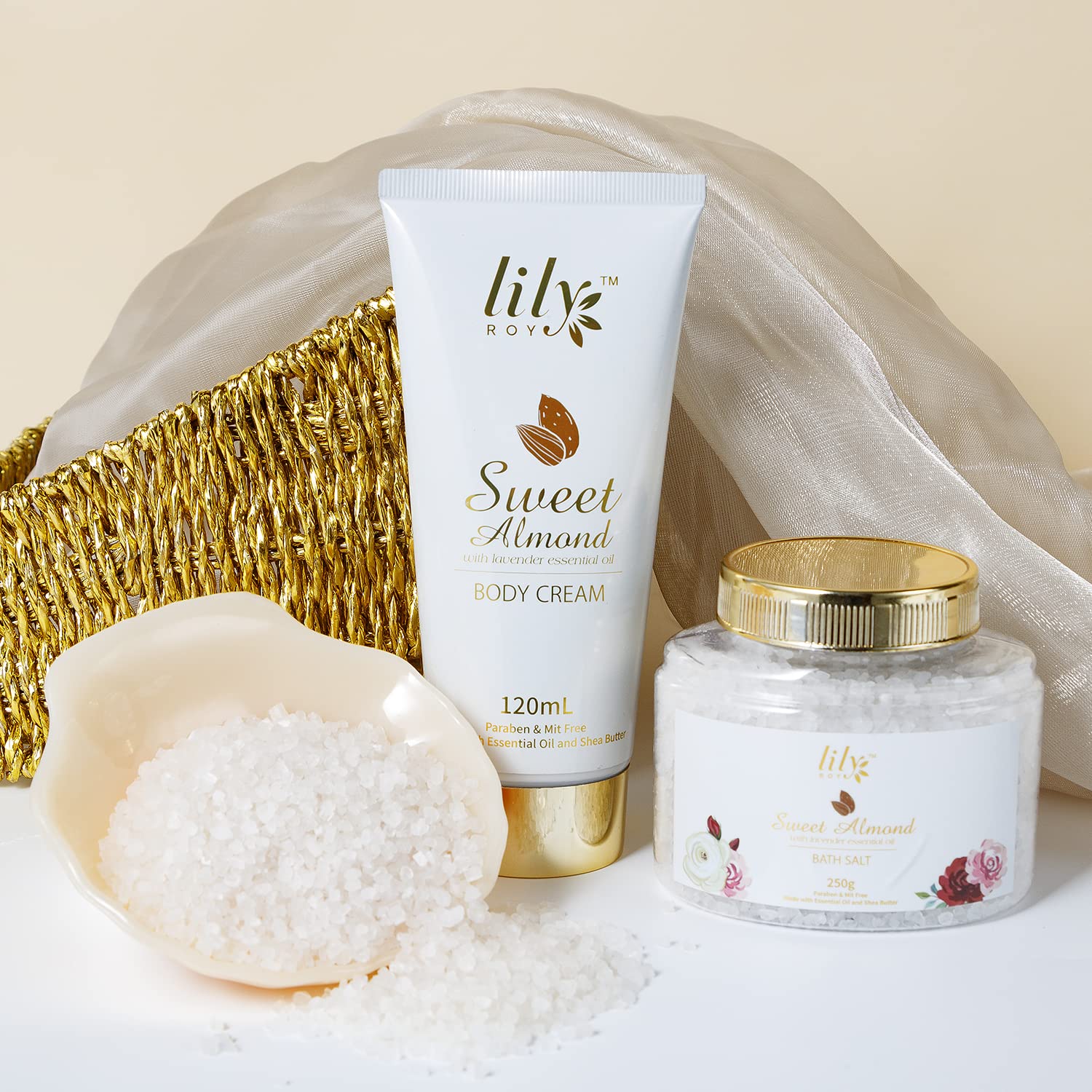 Sweet Almond Bath Gift Set for Women 17Pcs Relaxing Body and Bath Gift Set Spa Basket w/ Shower Gel, Shower Steamers, Bubble Bath for Women, Home Spa Kit Gift Basket Sulfate Free Birthday Anniversary : Beauty & Personal Care