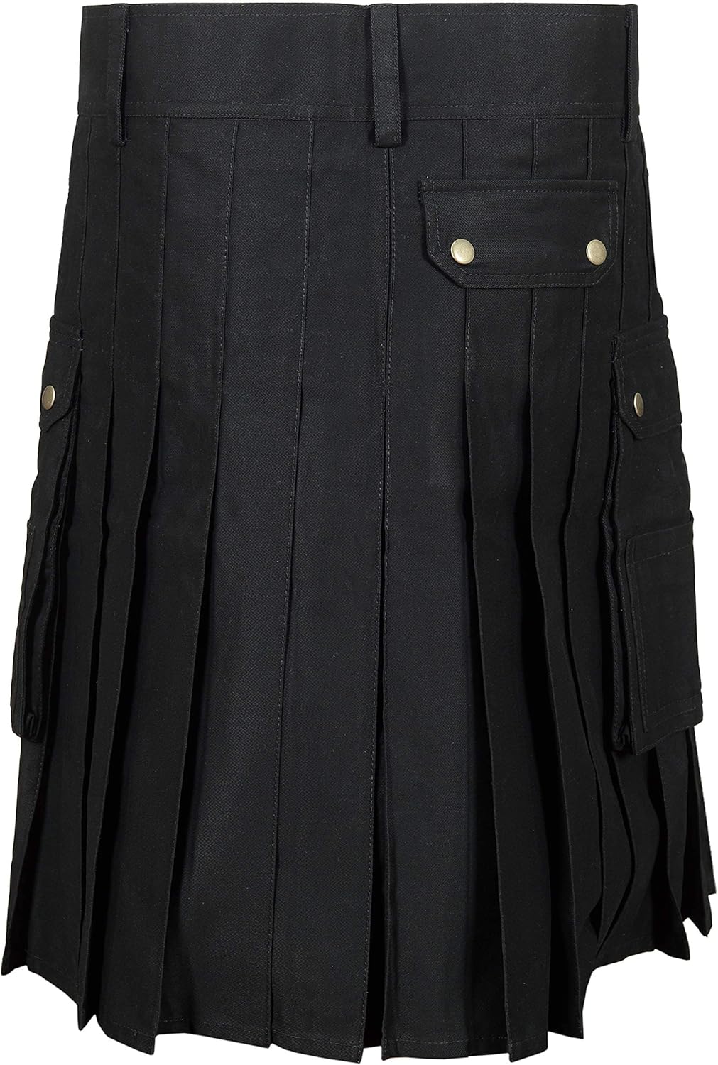 Scottish Designer Utility Kilts for Men Black Cotton Kilt Color & Size Options Available - Image 6