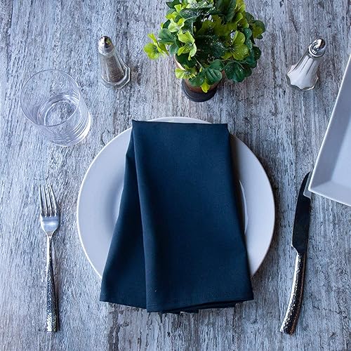 Miniatura 2 de Arkwright Servilletas de tela para restaurante (paquete de 25) servilletas de poliéster hilado con bordes con dobladillo, ideal para cenas, bodas,