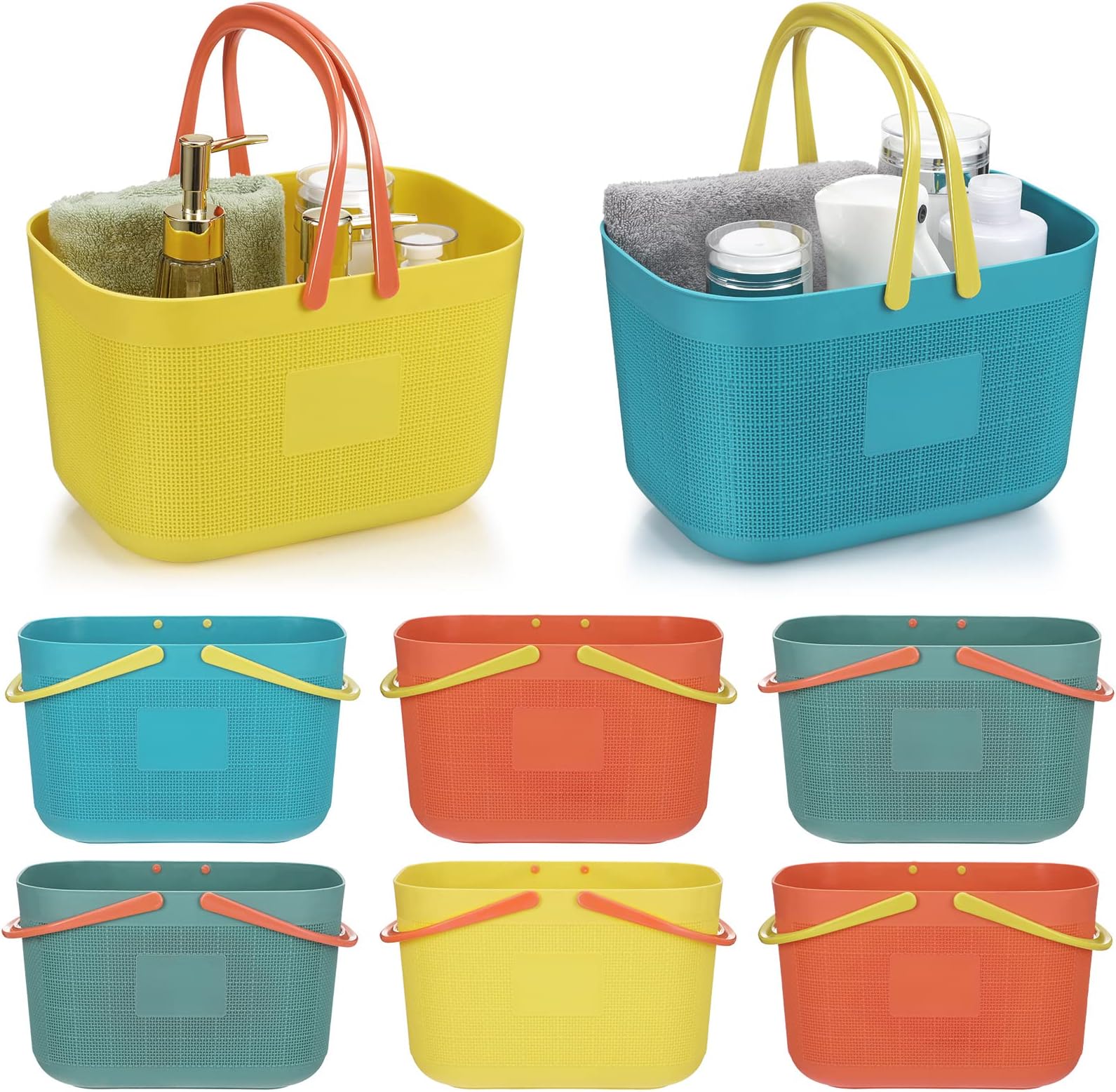 Amazon.com: Sumnacon 4Pcs Plastic Shower Caddy - Portable Shower Caddy ...