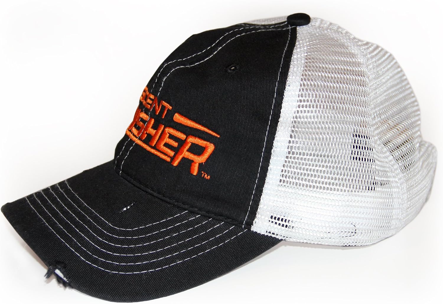 Scent Crusher Black Cap - Cotton Baseball Hat Camouflage Orange Black White Men's Women's Adjustable Low Profile, One Size