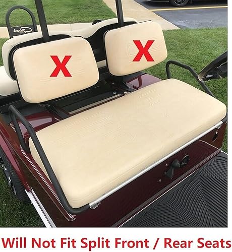 Vista 78 de Huskey - 4 fundas de asiento para carrito de golf delanteros y traseros para Club Car Precedent 2004+, modelos Tempo 2017+ G&E, negro de dos tonos