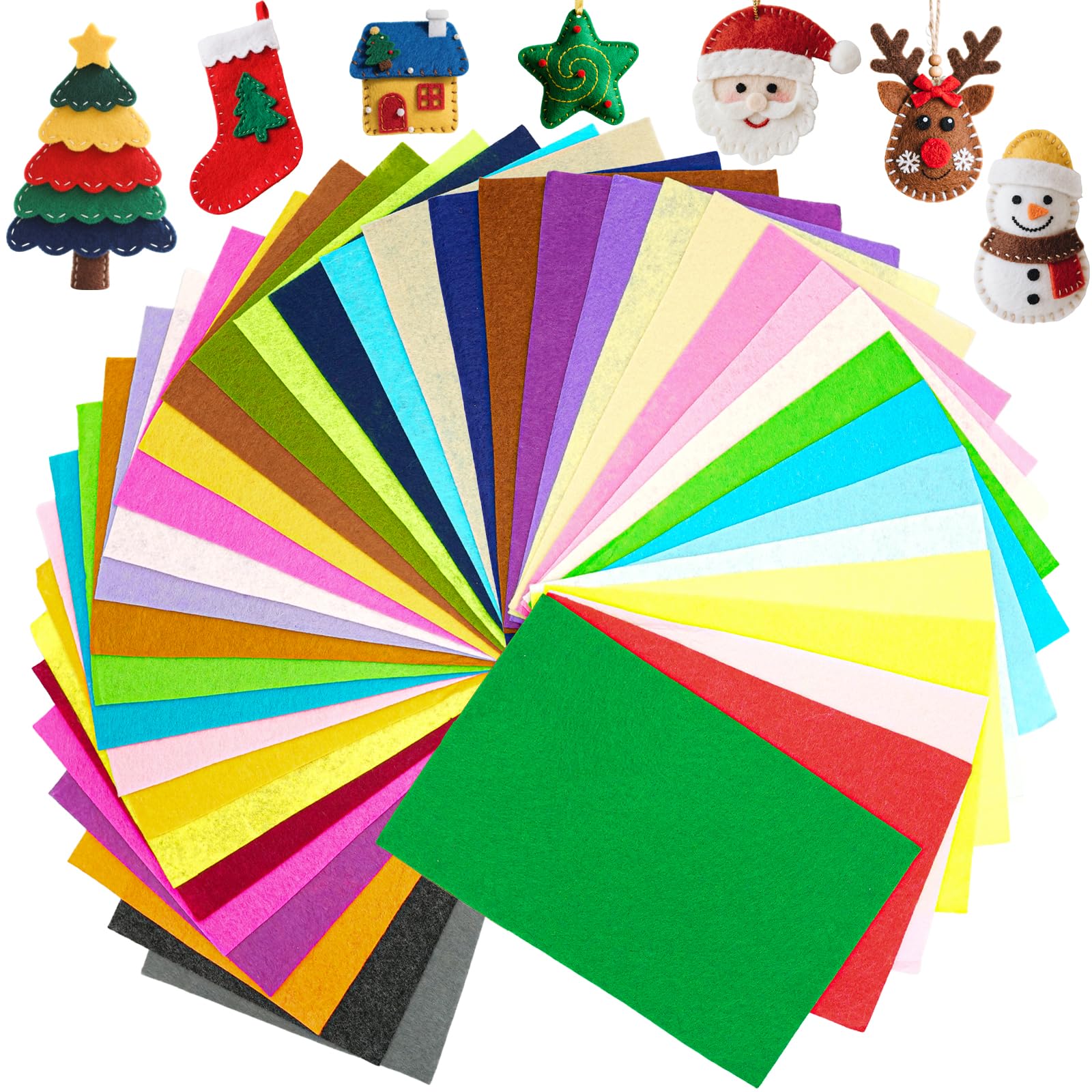 Set 30 Fogli Feltro Colorati - 20x30cm, Per Artigianato, DIY, Cucito Creativo - Foto 2