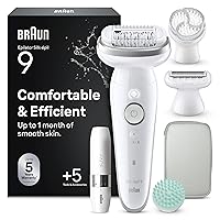 Braun Silk-Épil 9 Skinspa, Epilatore Elettrico Donna con Testina Flessibile