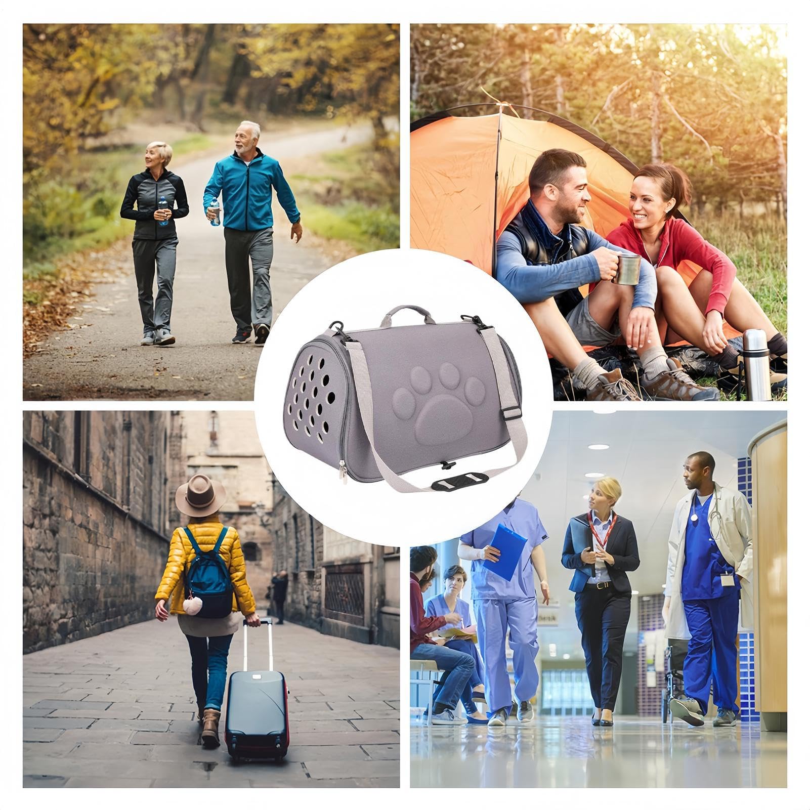 Trasportino per Gatti | Borsa Trasporto Per Uscite Con Traversa,Borsa a Spalla per Uscite di Cuccioli - Ideale Per Escursioni Viaggio Aereo Camping Pendolari Veterinario Zaino Urbano
