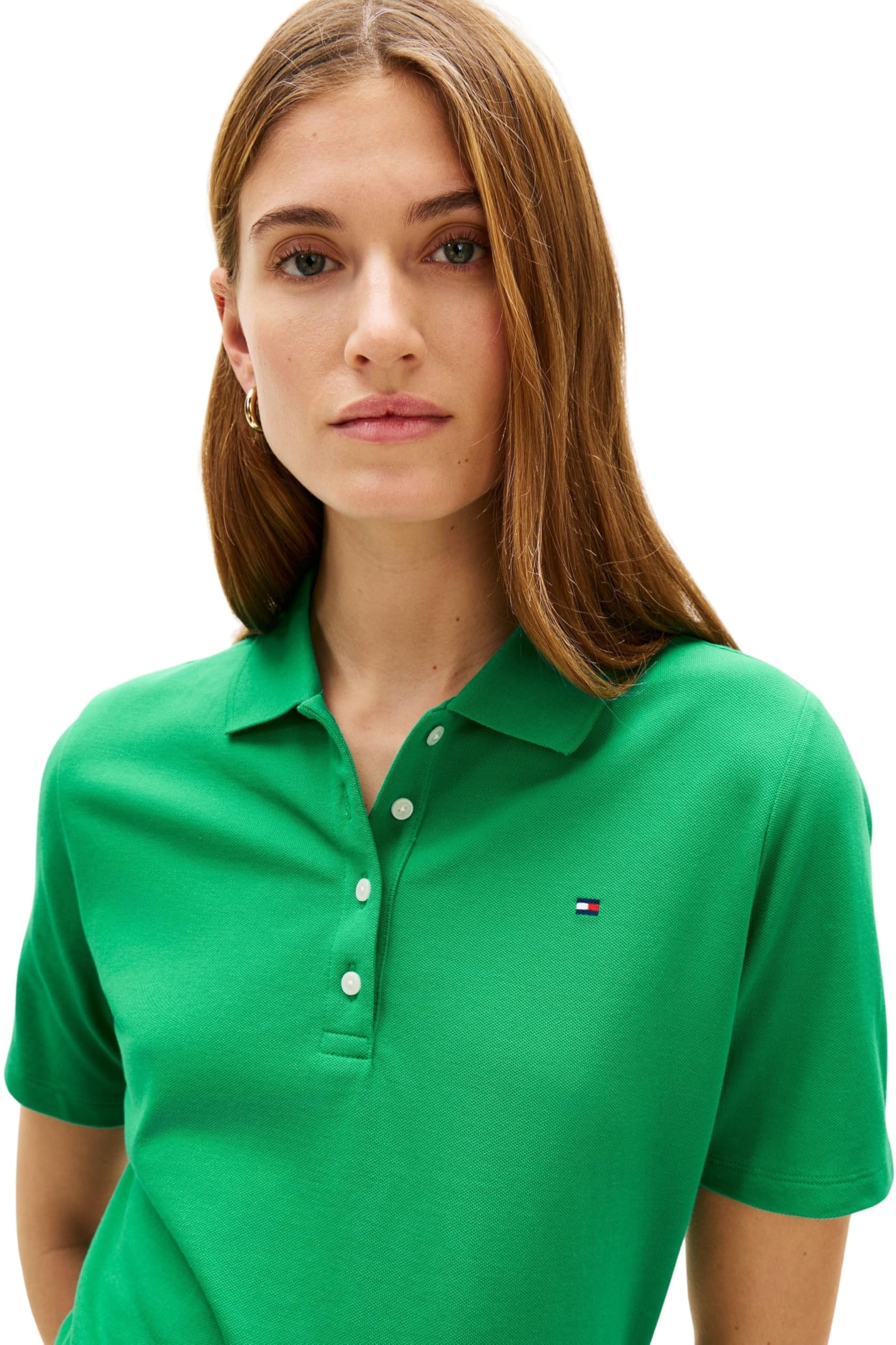 Tommy Hilfiger Polo de Manga Corta para Mujer Regular Fit