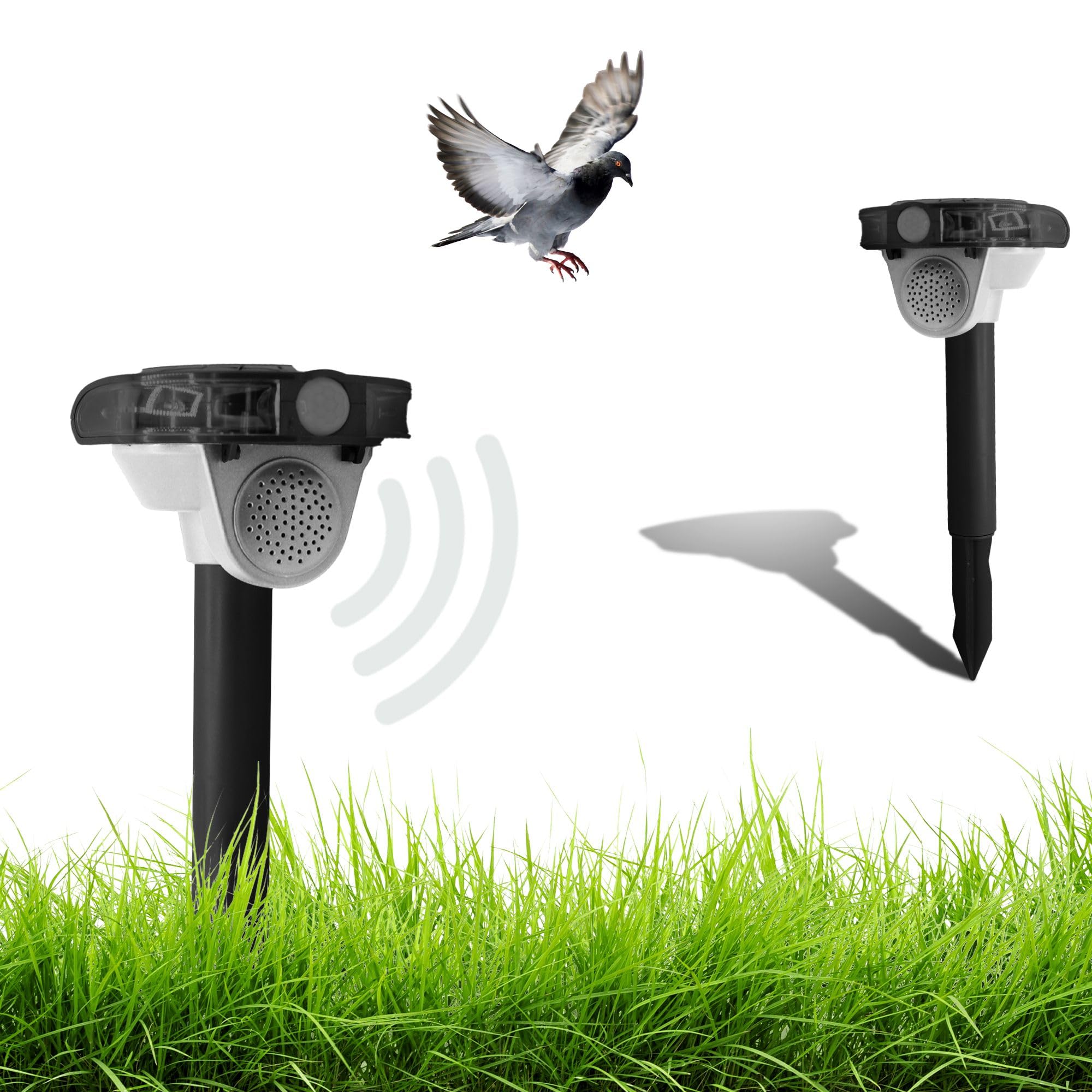 Répulsif solaire sonore FISHTEC effaroucheur oiseaux pour grand jardin