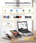 USB C Laptop Docking Station Stand, Dual Monitor 4K@60Hz, 9 in 1 USB C Hub with 2 HDMI, 2 USB 3.0, PD 100W, Universal Dock Station for MacBook Pro/Air/Dell/HP/Surface/Lenovo