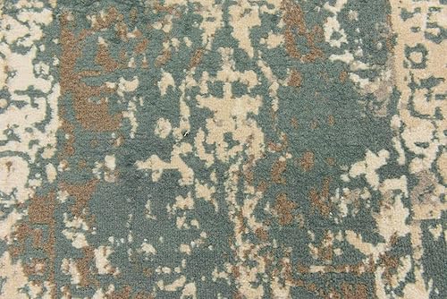 Miniatura 6 de Unique Loom Tuareg Collection - Alfombra vintage envejecida tradicional, 2 pies 6 pulgadas x 10 pies, verdebeige