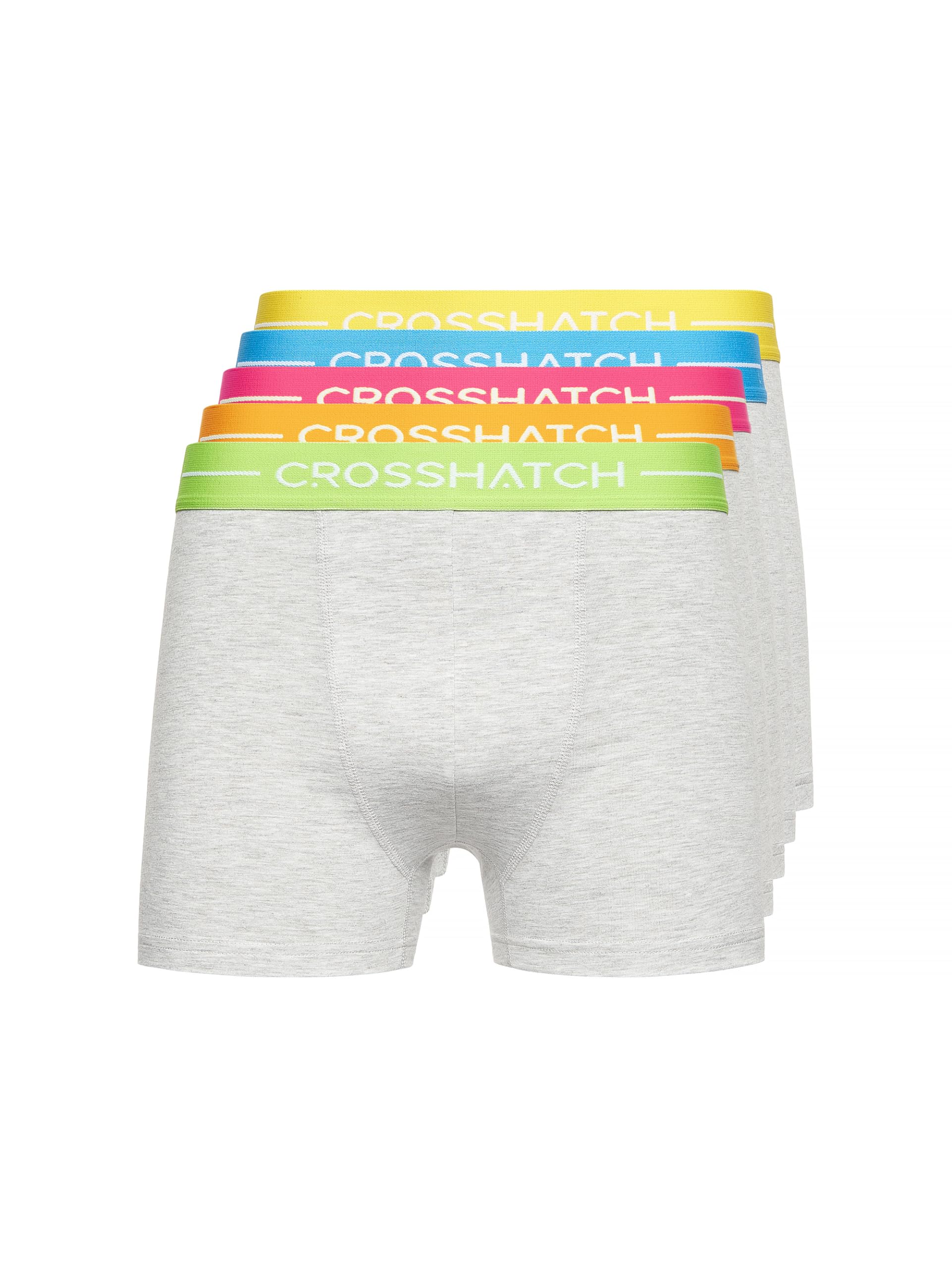 Crosshatch Men's Astral-Grey Marl Boxers Shorts (5 Pack) Astral Multipack Underwear Gift Set Colour Trunk Boxers(Xl/Astral-Grey Marl)