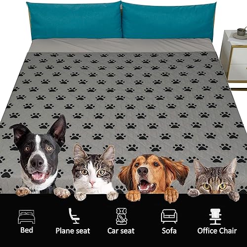 Miniatura 10 de SPXTEX Almohadillas para jaulas para perros, alfombras lavables para perros, almohadillas antideslizantes para orina de cachorros para perros