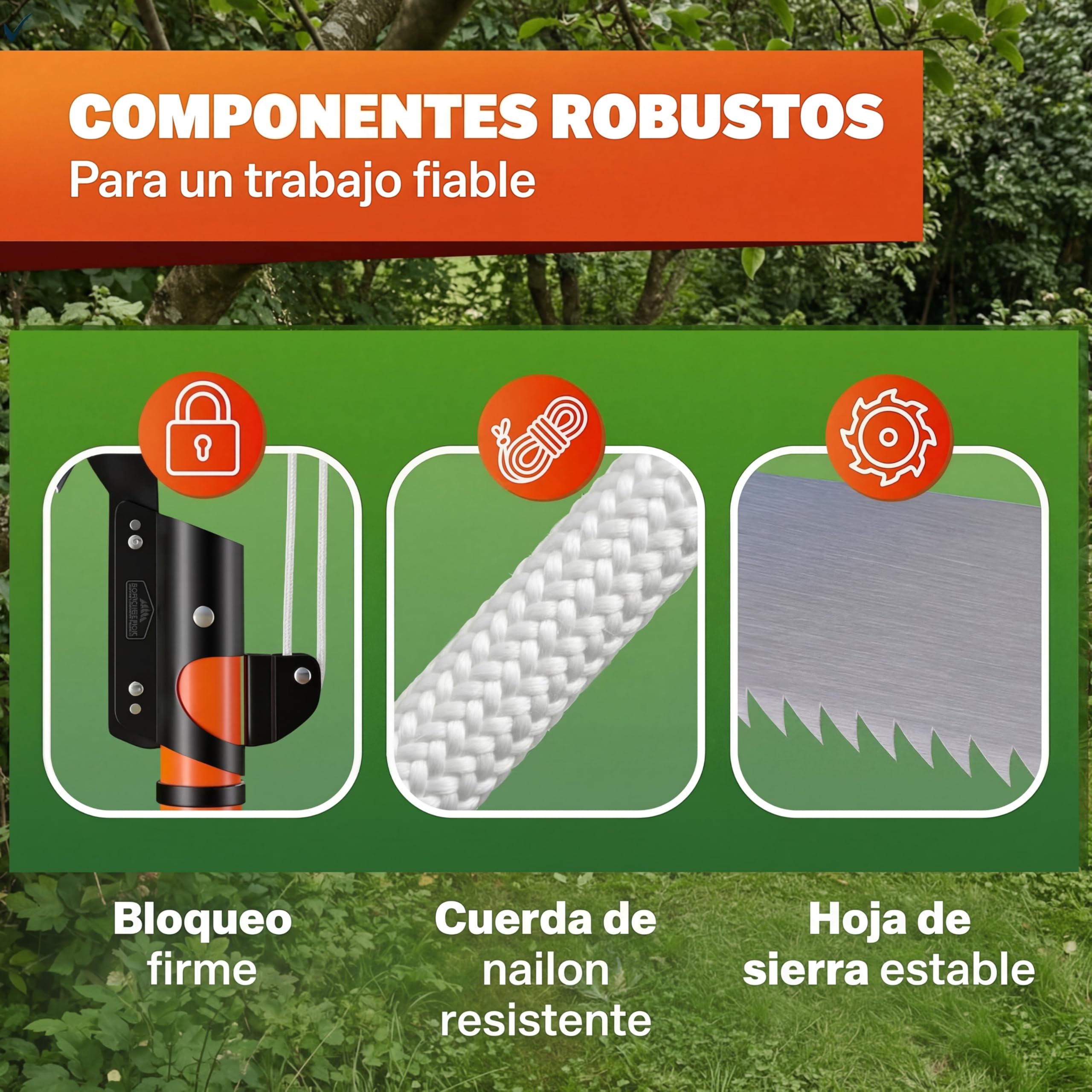DEUBA® Tijeras de Podar Telescópica Sierra Podadora de altura 2en1 4 Metros Corta Ramas Gruesas Árboles Setos Serrucho Herramientas de Jardinería