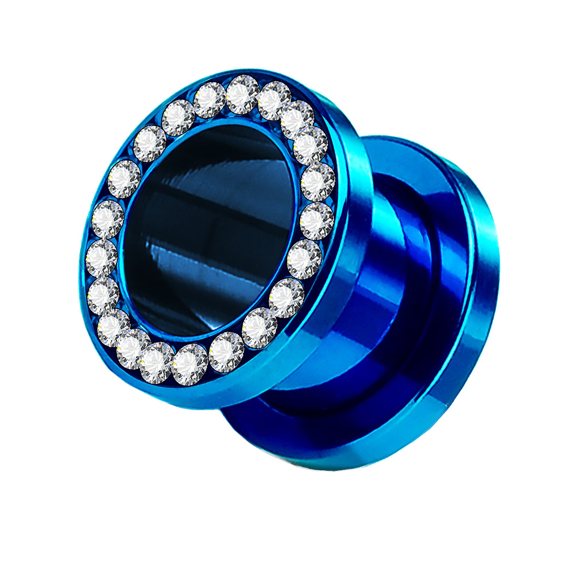 Taffstyle Kultpiercing - Tappo estensore per orecchio, con chiusura a vite, in plastica, 12 mm, colore: Rosa