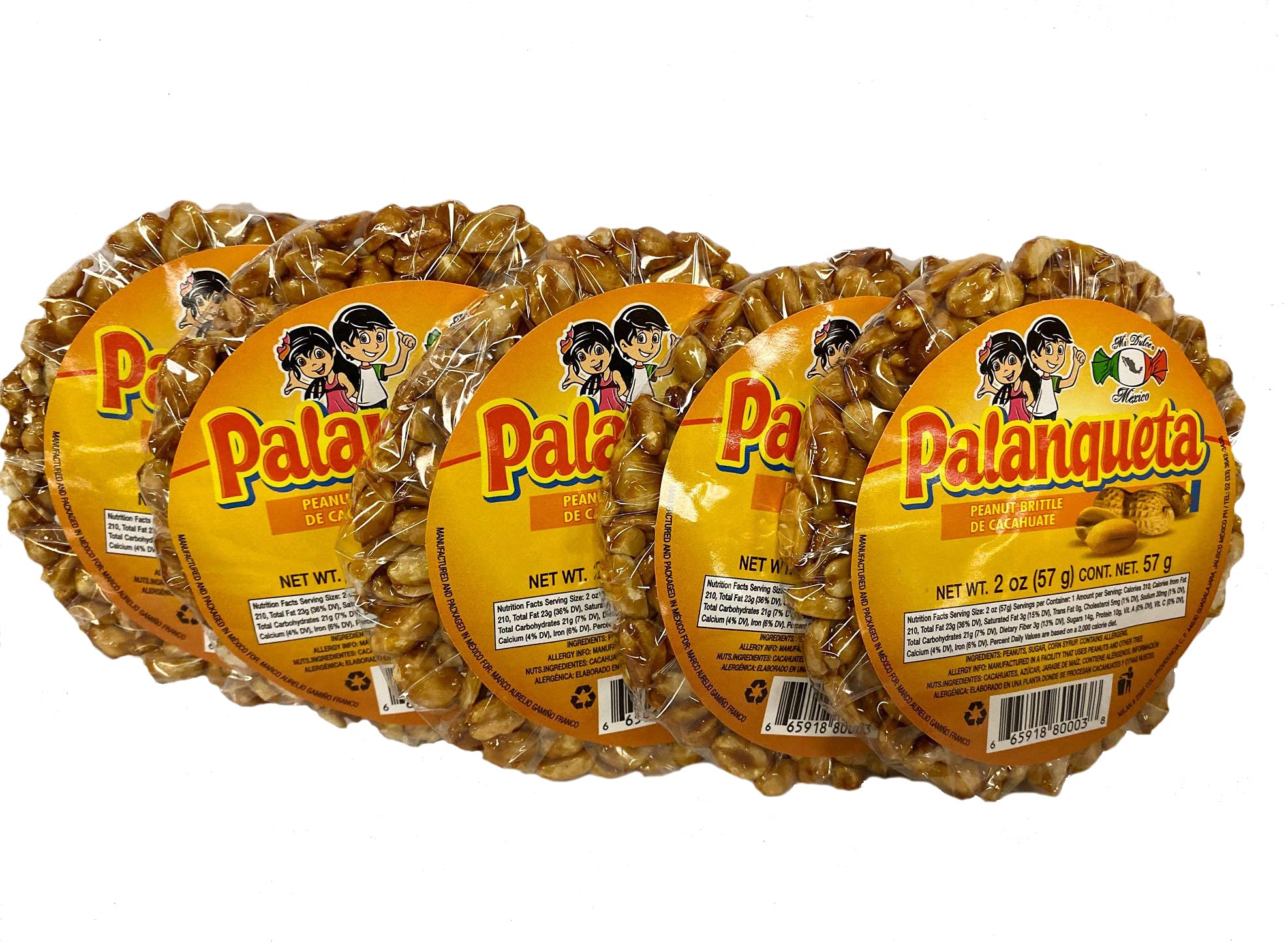 MDM PALANQUETA PEANUT BRITTLE 5PC BUNDLE 10OZ CACAHUATE
