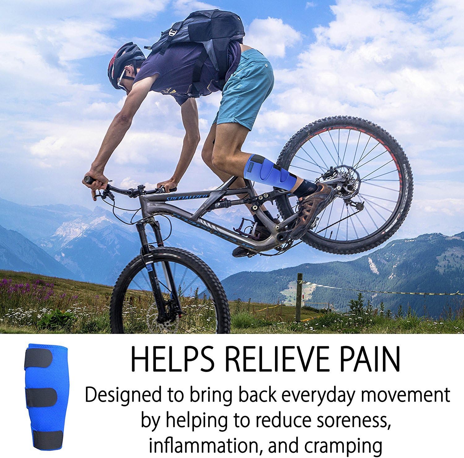 ROXOFIT Calf Brace for Torn Calf Muscle and Shin Splint Pain Relief for Men and Women - Adjustable Neoprene Compression Support Wrap - Image 4